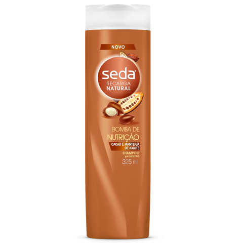 SHAMPOO SEDA RECARGA NATURAL BOMBA NUTRICAO 325ML