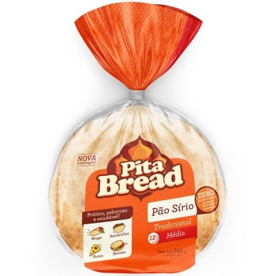 PAO SIRIO PITA BREAD MEDIO C/12 640G