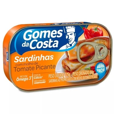 SARDINHA GOMES DA COSTA TOMATE PICANTE 125G